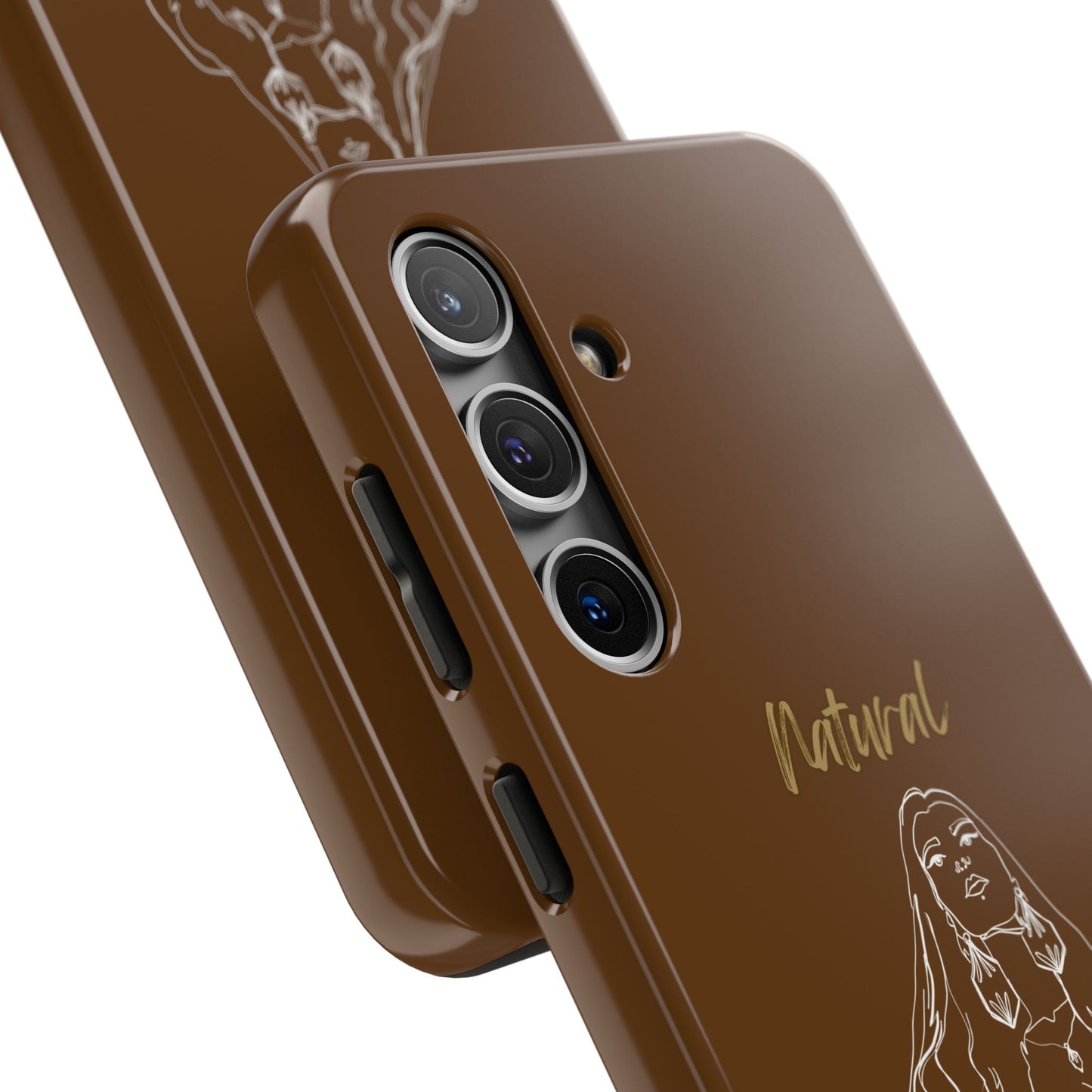 Natural Woman Thinking (WL)Tough Phone Cases BROWN