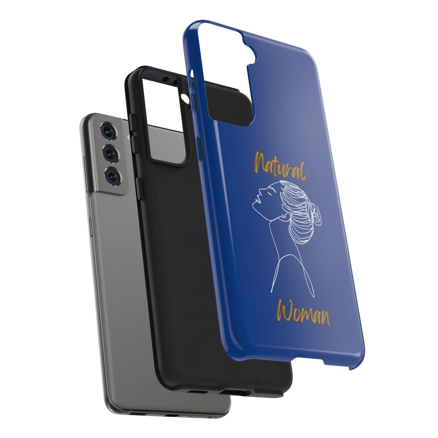 Natural Woman Wet Bun (WL) Tough Phone Cases DARK BLUE