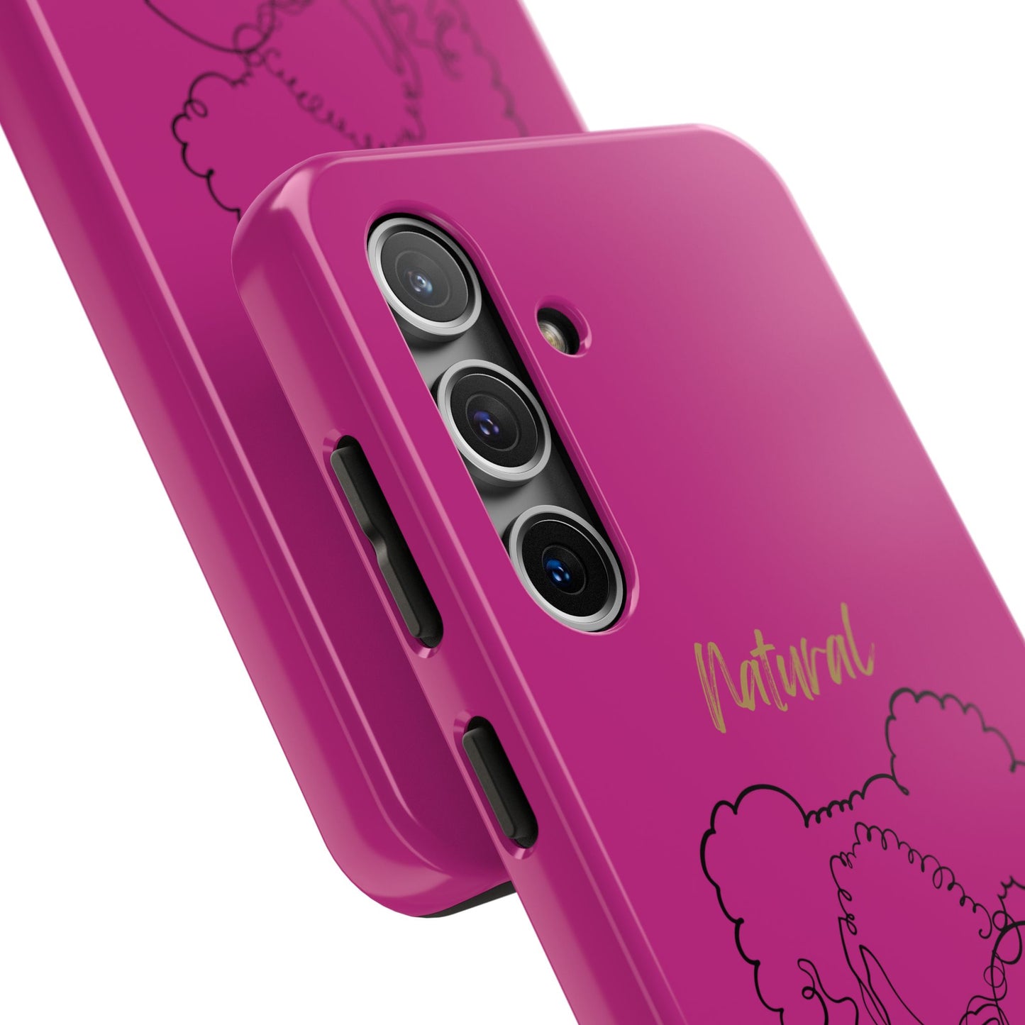 Natural Woman Twin Puffs (BL)Tough Phone Cases PINK