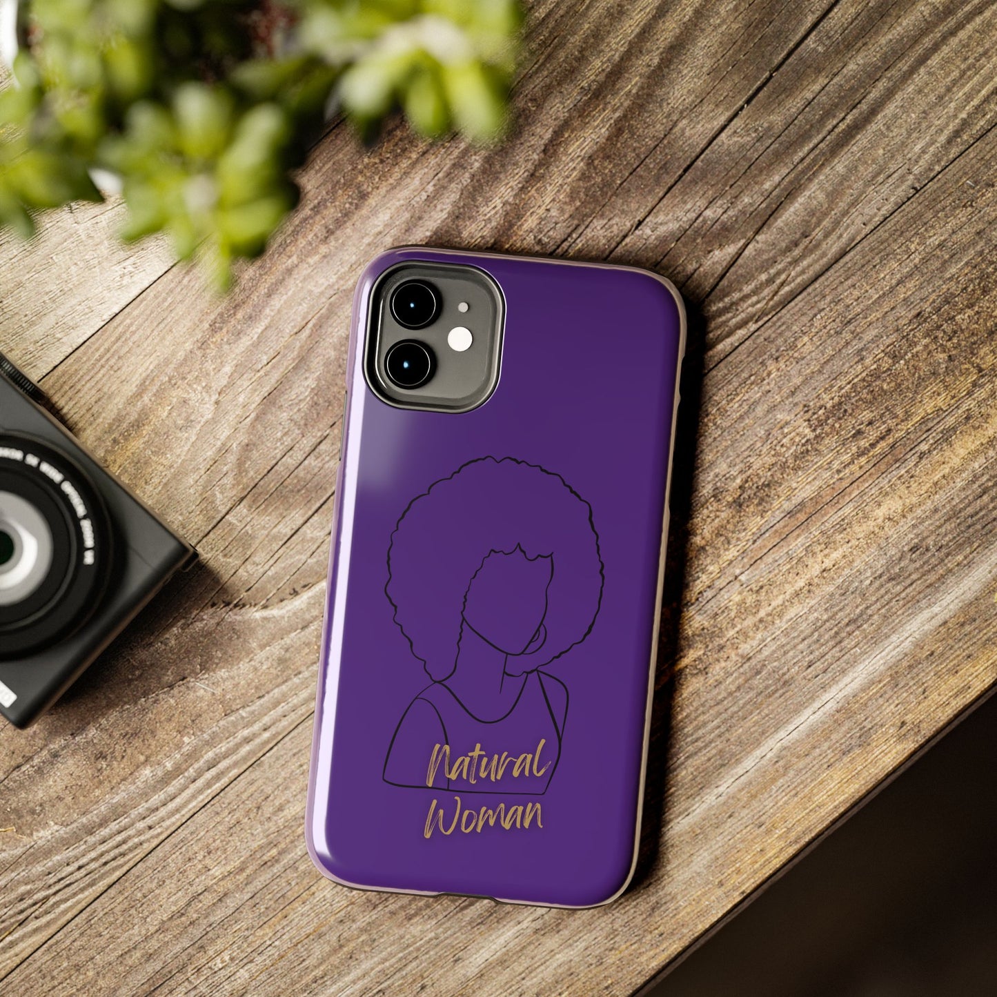 Natural Woman Afro (BL)Tough Phone Cases PURPLE