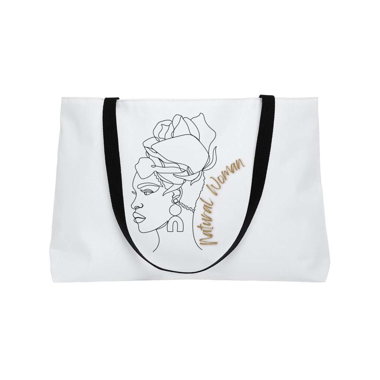 Natural Woman Flower Wrap (BL) Weekender Tote Bag WHITE