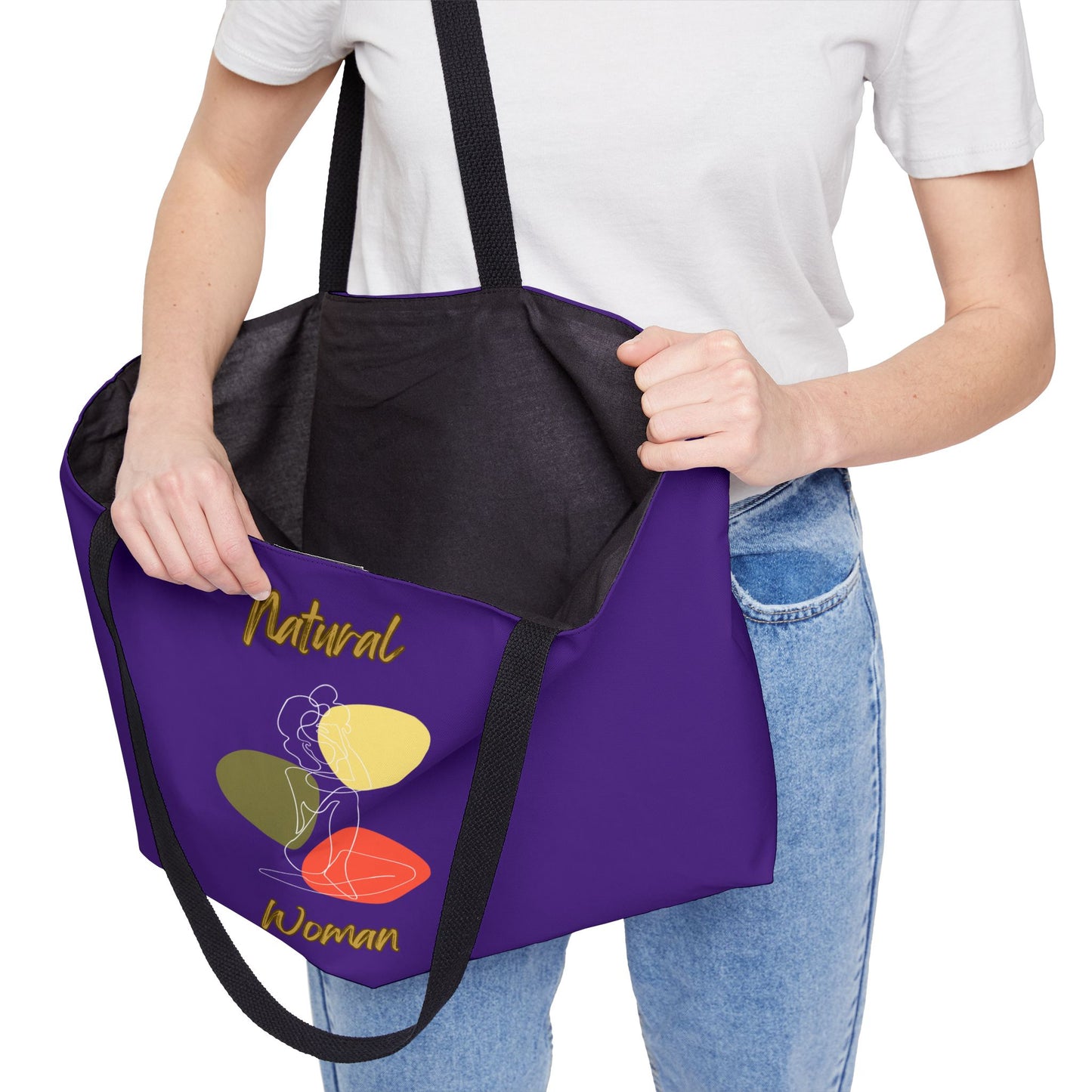 Natural Woman Colorful Pose (WL) Weekender Tote Bag PURPLE
