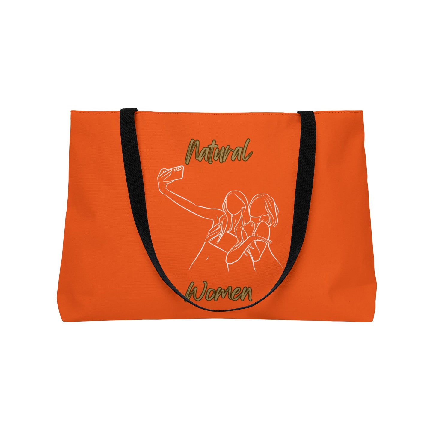 Natural Women Friends Selfie (WL) Weekender Tote Bag ORANGE