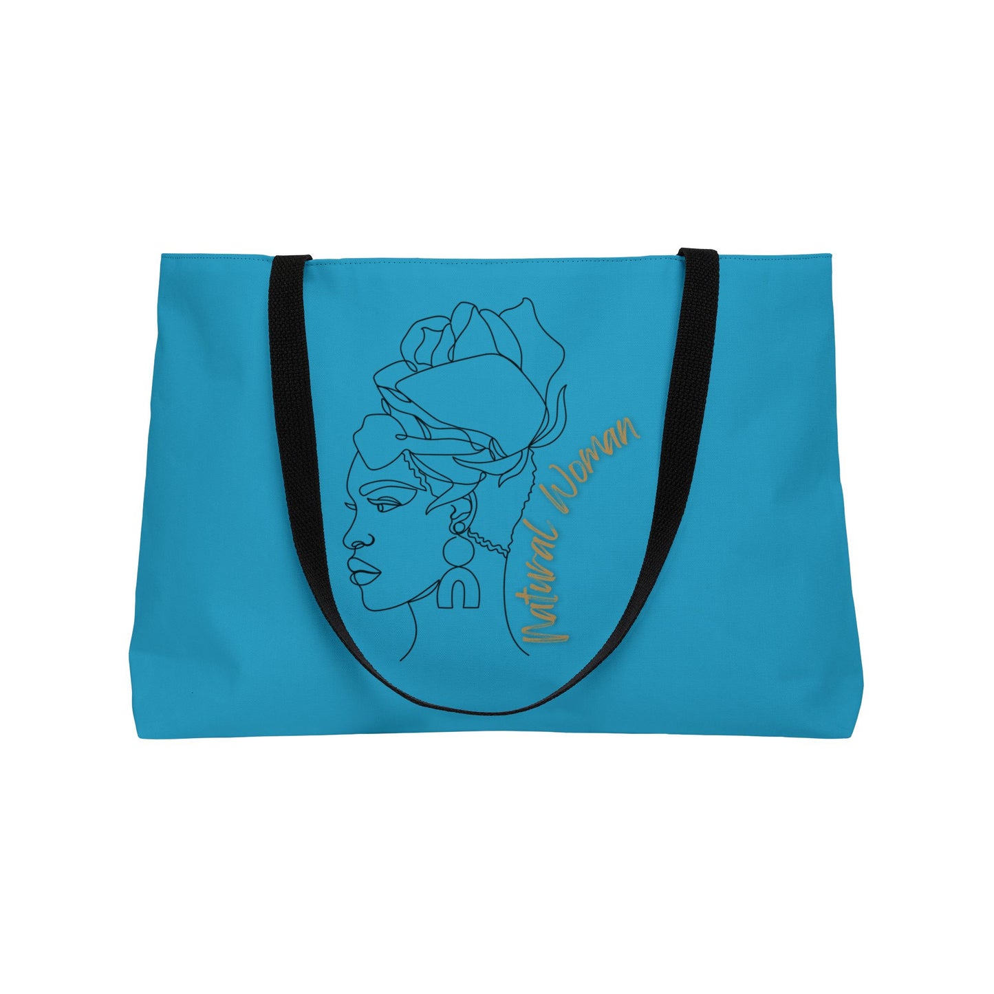 Natural Woman Flower Wrap (BL) Weekender Tote Bag TURQUOISE