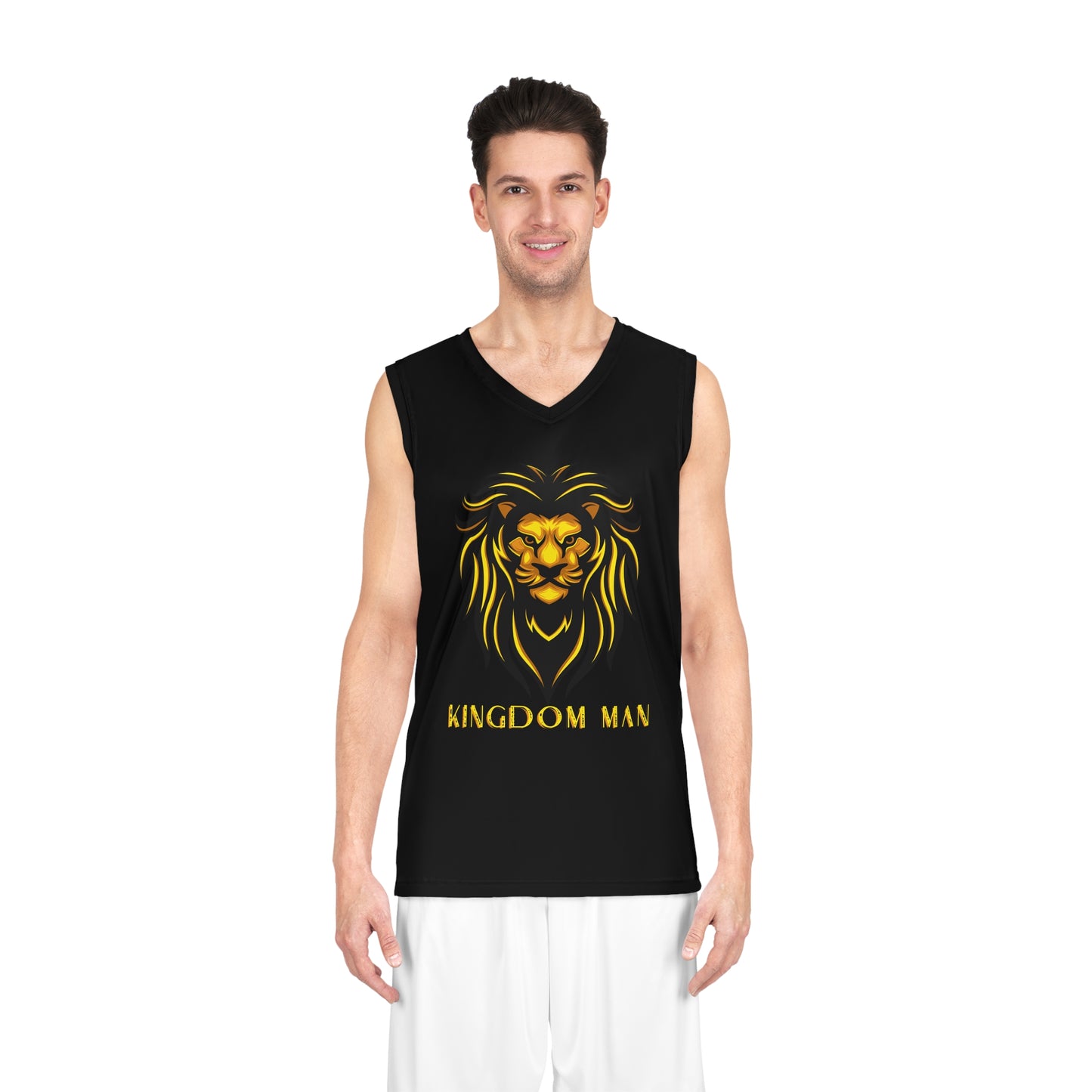 Kingdom Man (Gold) Basketball Jersey BLACK