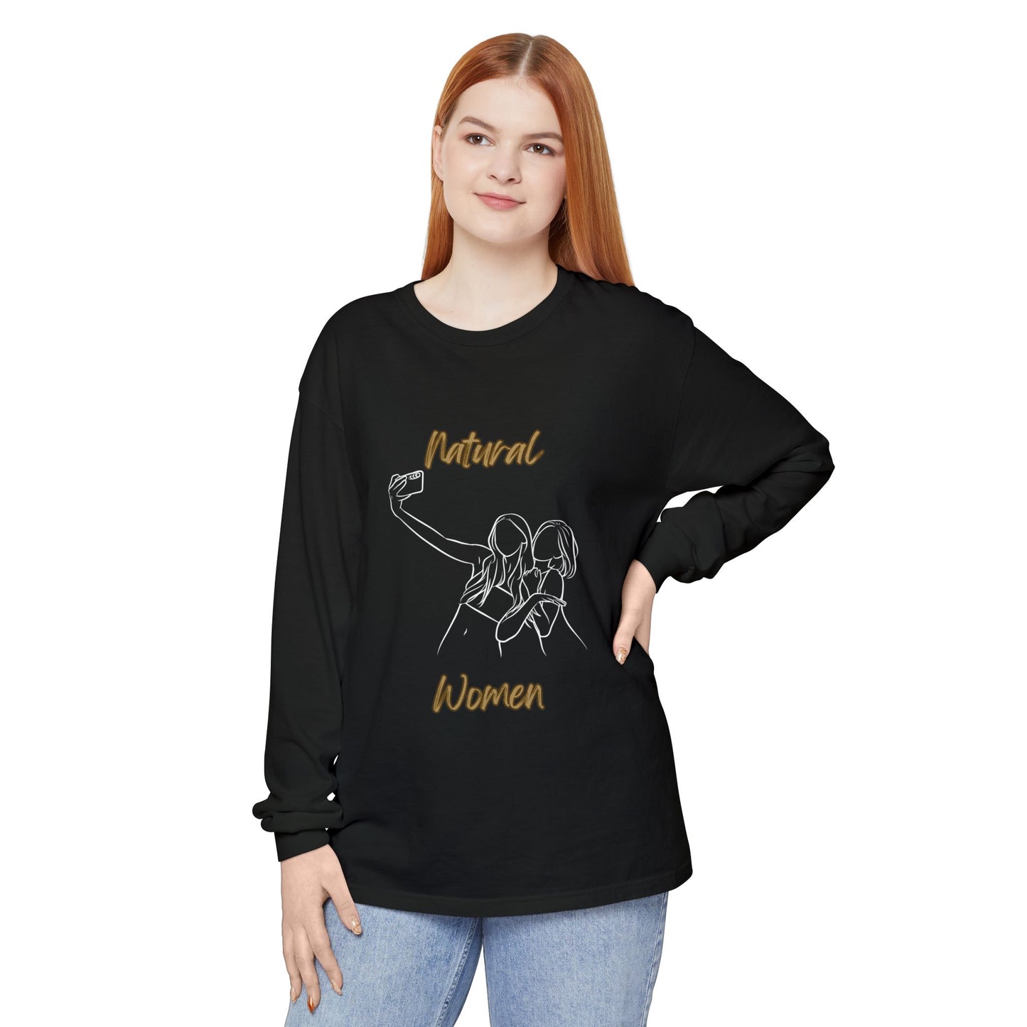 Natural Women Friends Selfie (WL) Long Sleeve T-Shirt