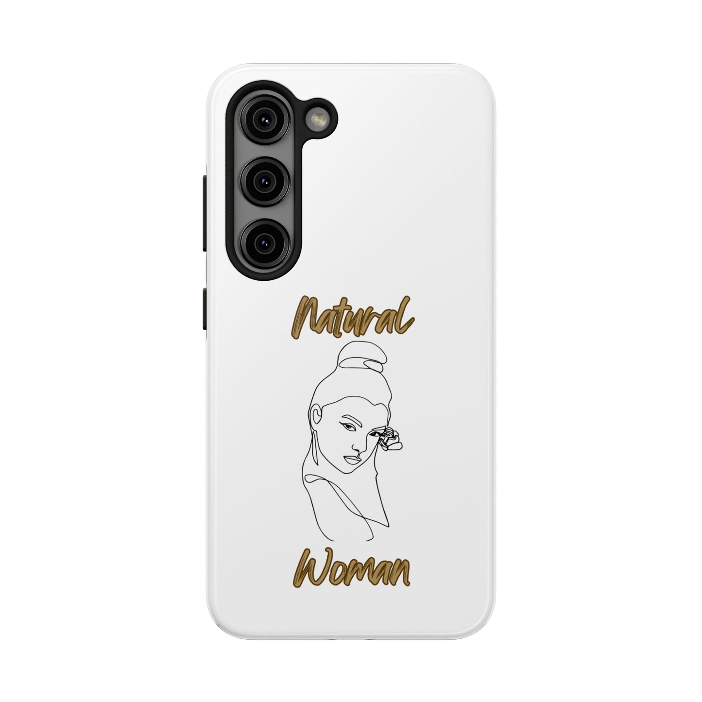 Natural Woman Sassy Bun (BL) Tough Phone Cases WHITE