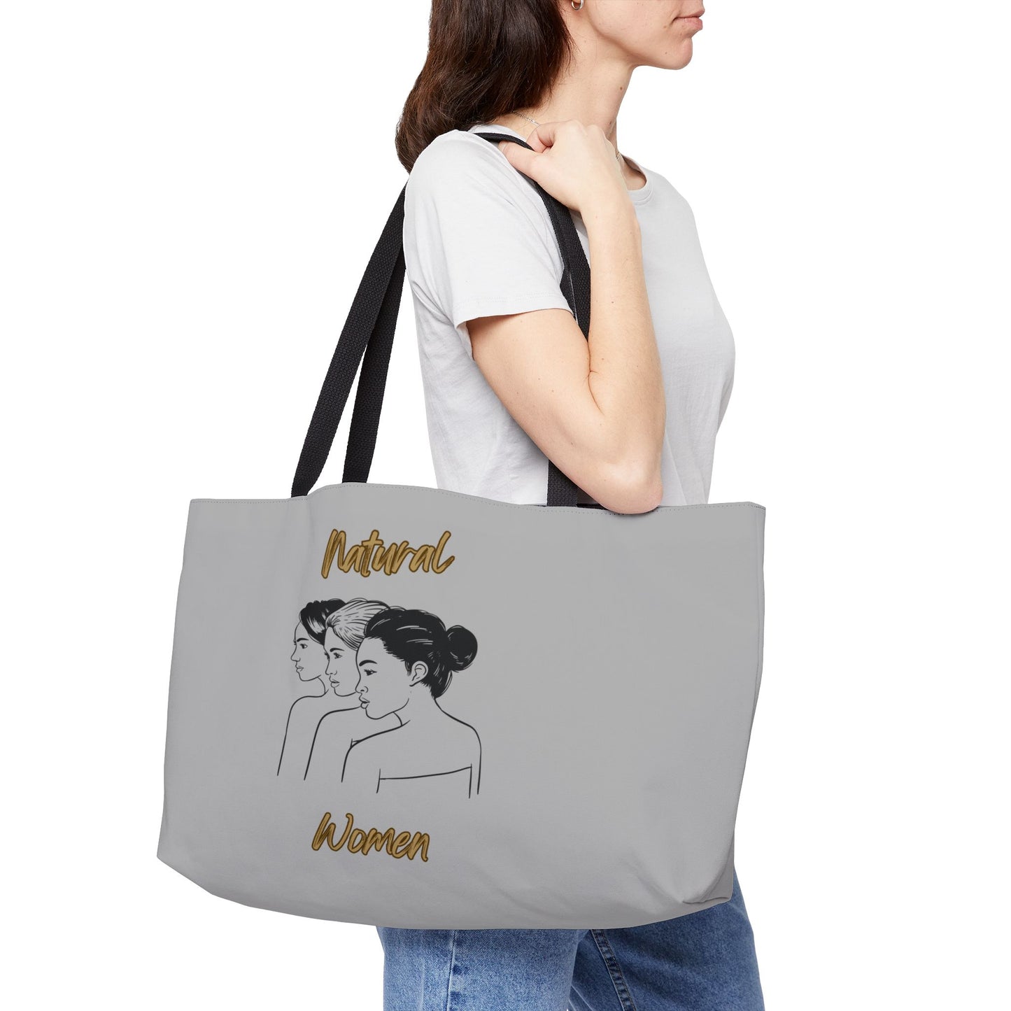 Natural Women United Friends (BL) Weekender Tote Bag LIGHT GREY