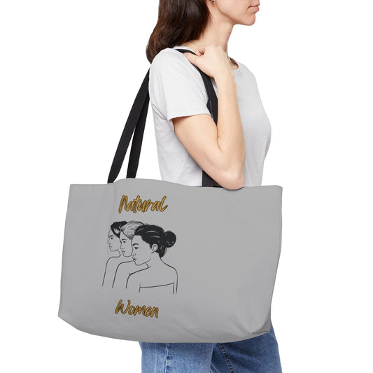 Natural Women United Friends (BL) Weekender Tote Bag LIGHT GREY