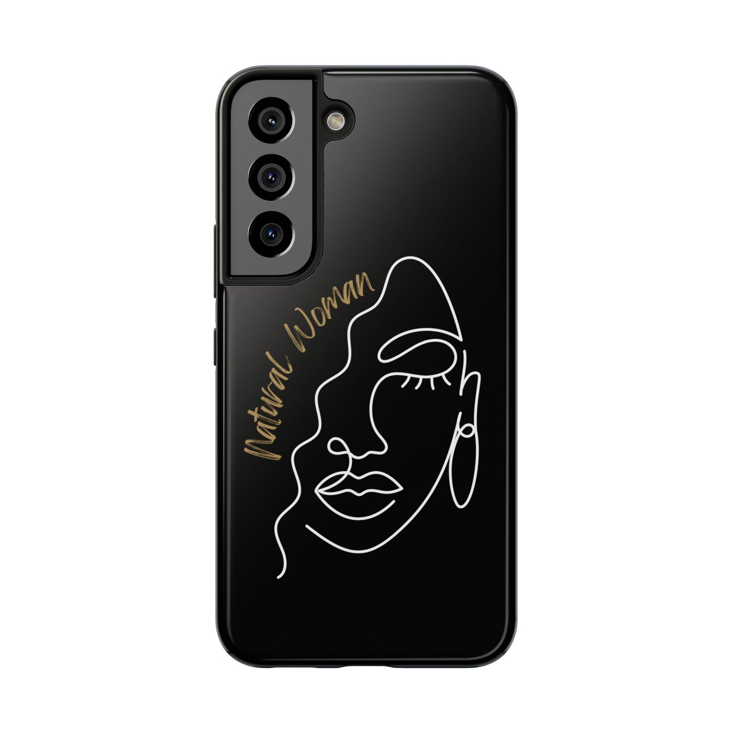 Natural Woman Half Face (WL)Tough Phone Case BLACK