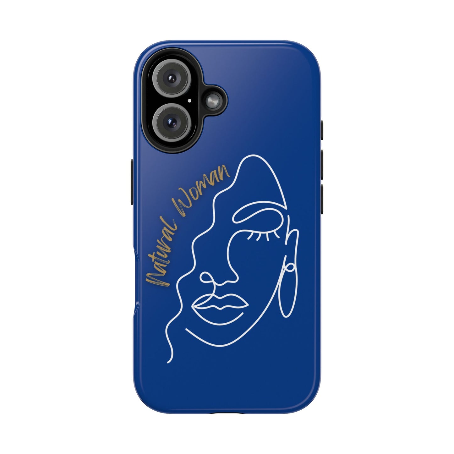 Natural Woman Half Face (WL)Tough Phone Case DARK BLUE