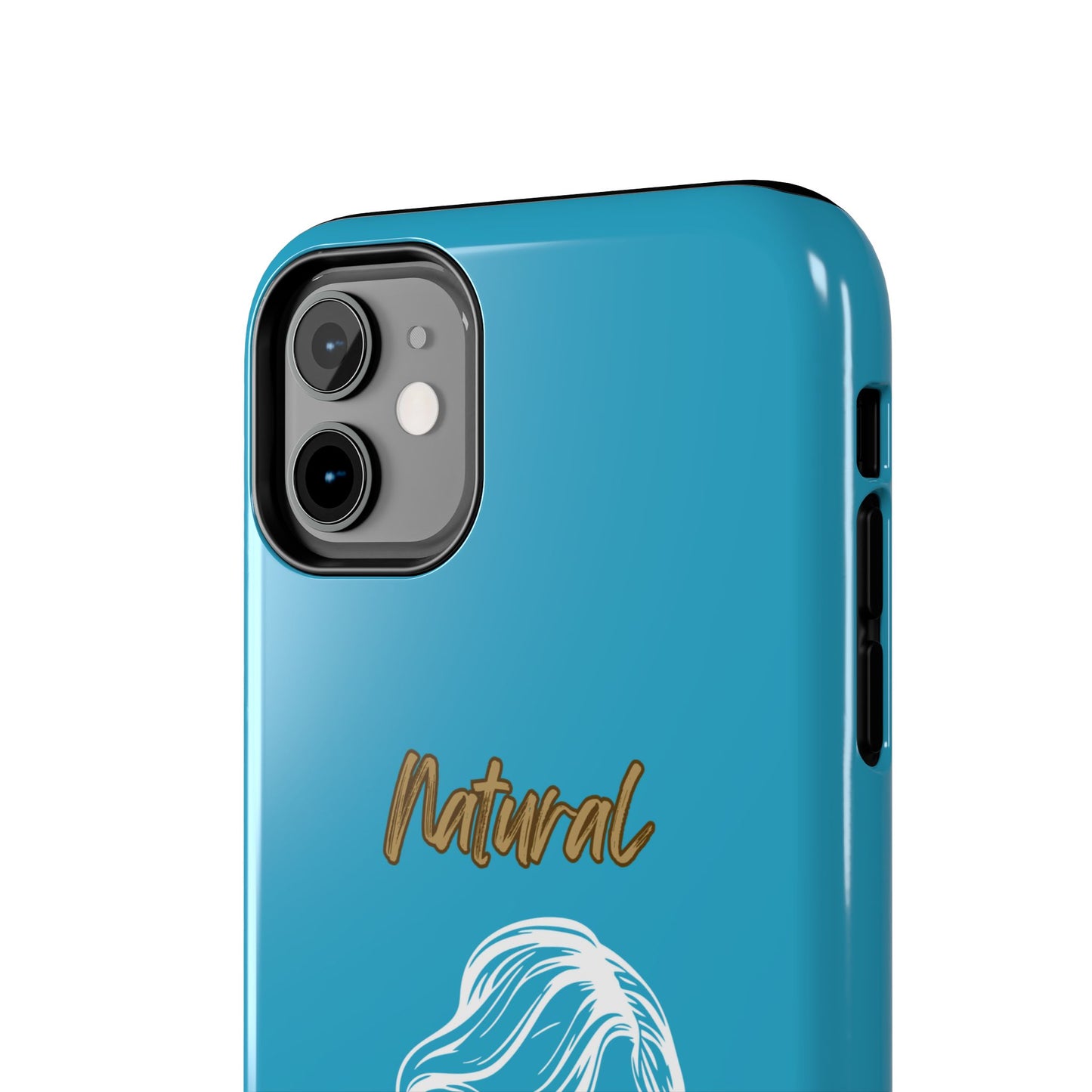 Natural Woman Long Curl (WL)Tough Phone Cases TURQUOISE