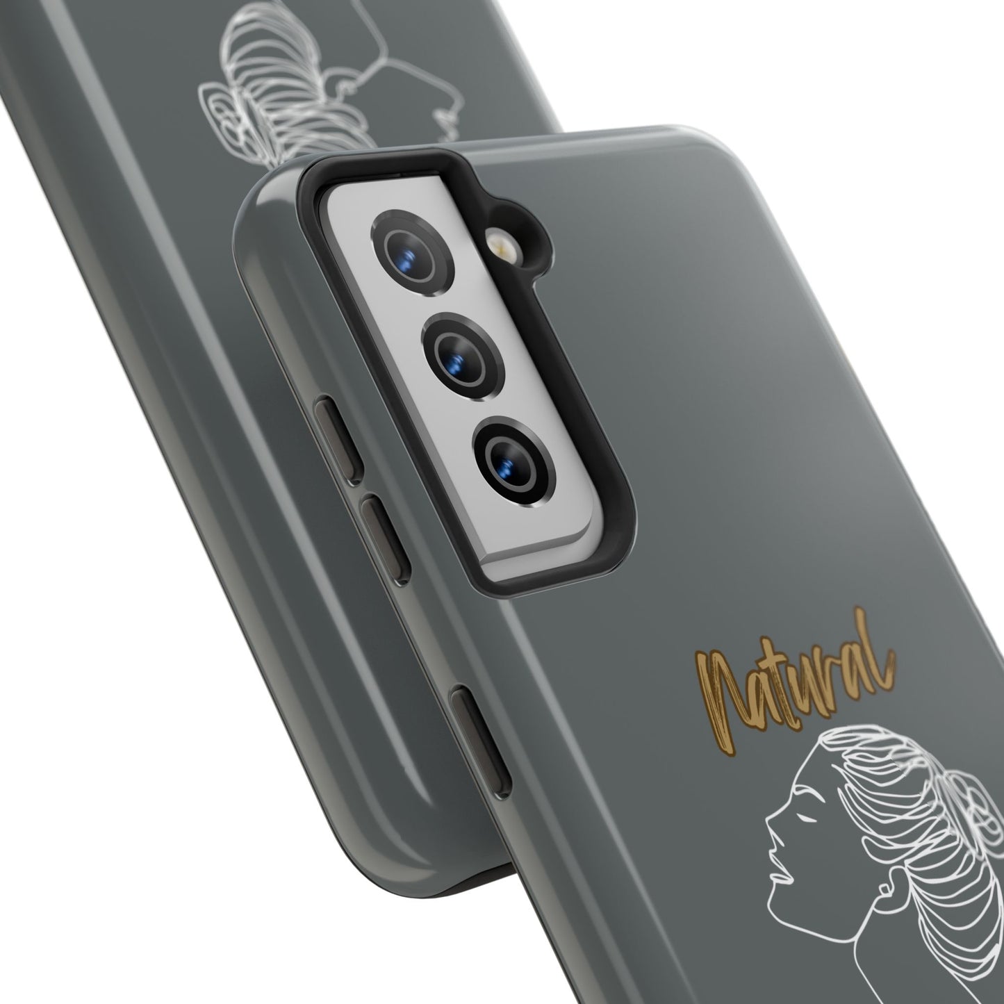 Natural Woman Wet Bun (WL) Tough Phone Cases DARK GREY