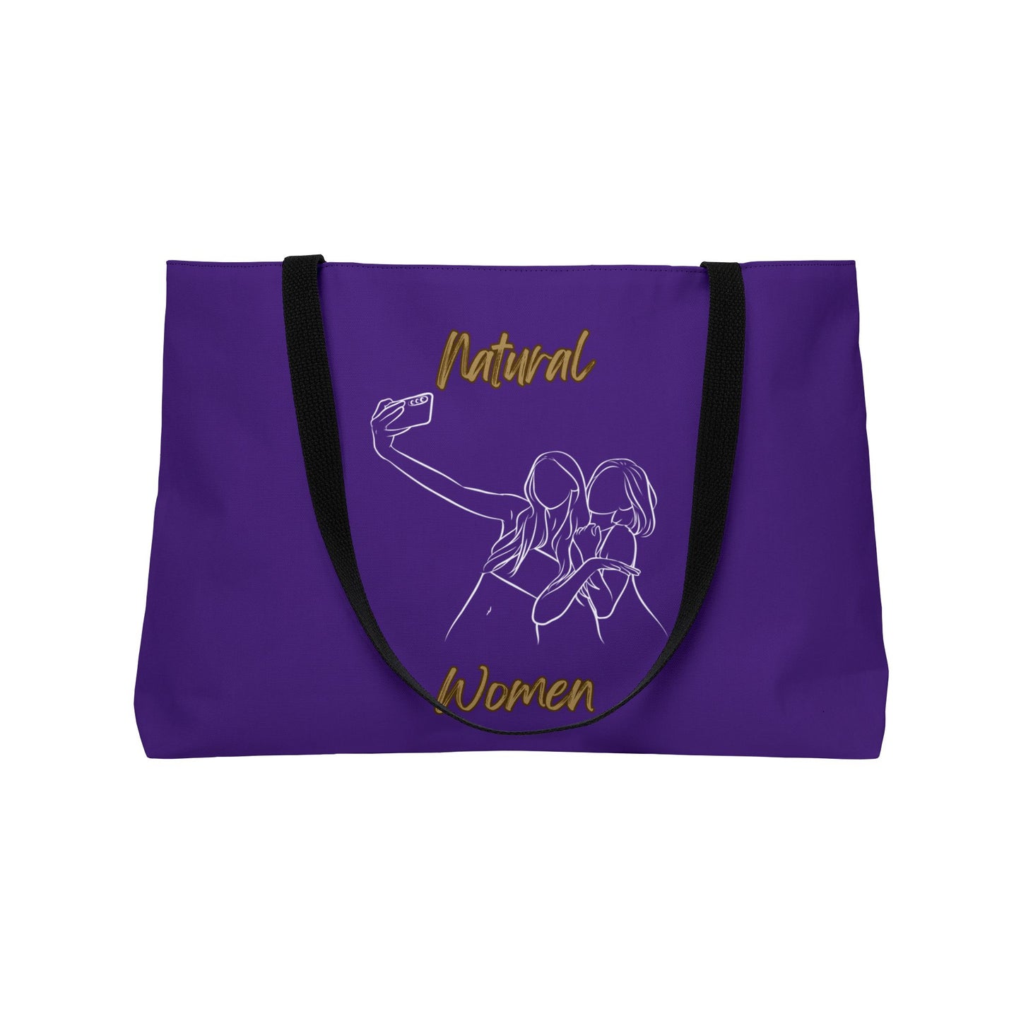 Natural Women Friends Selfie (WL) Weekender Tote Bag PURPLE