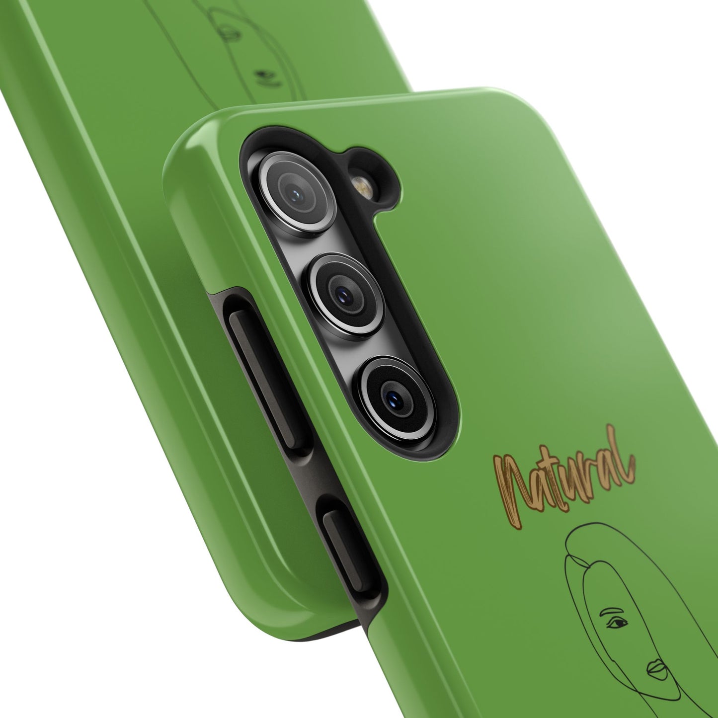 Natural Woman Covered Eye (BL)Tough Phone Cases GREEN