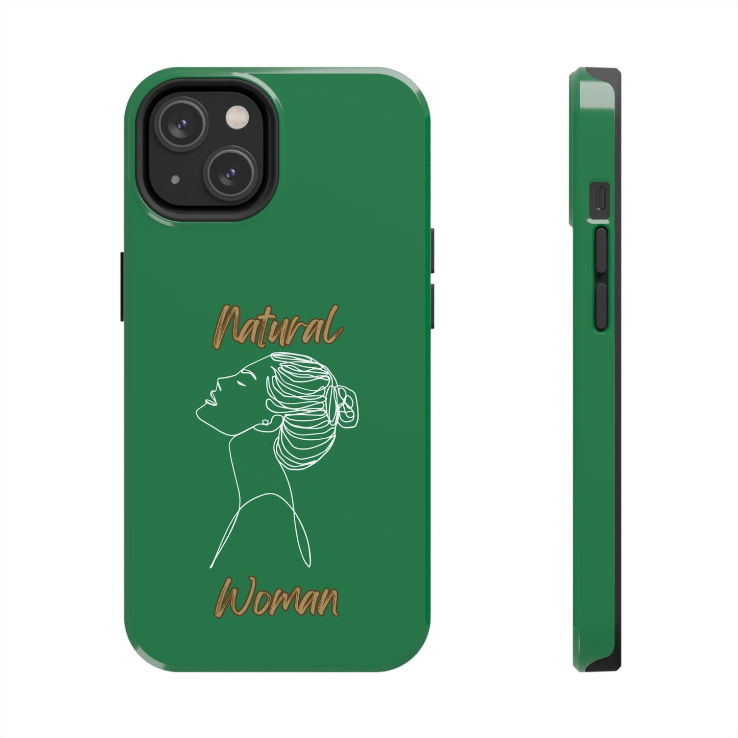 Natural Woman Wet Bun (WL) Tough Phone Cases DARK GREEN