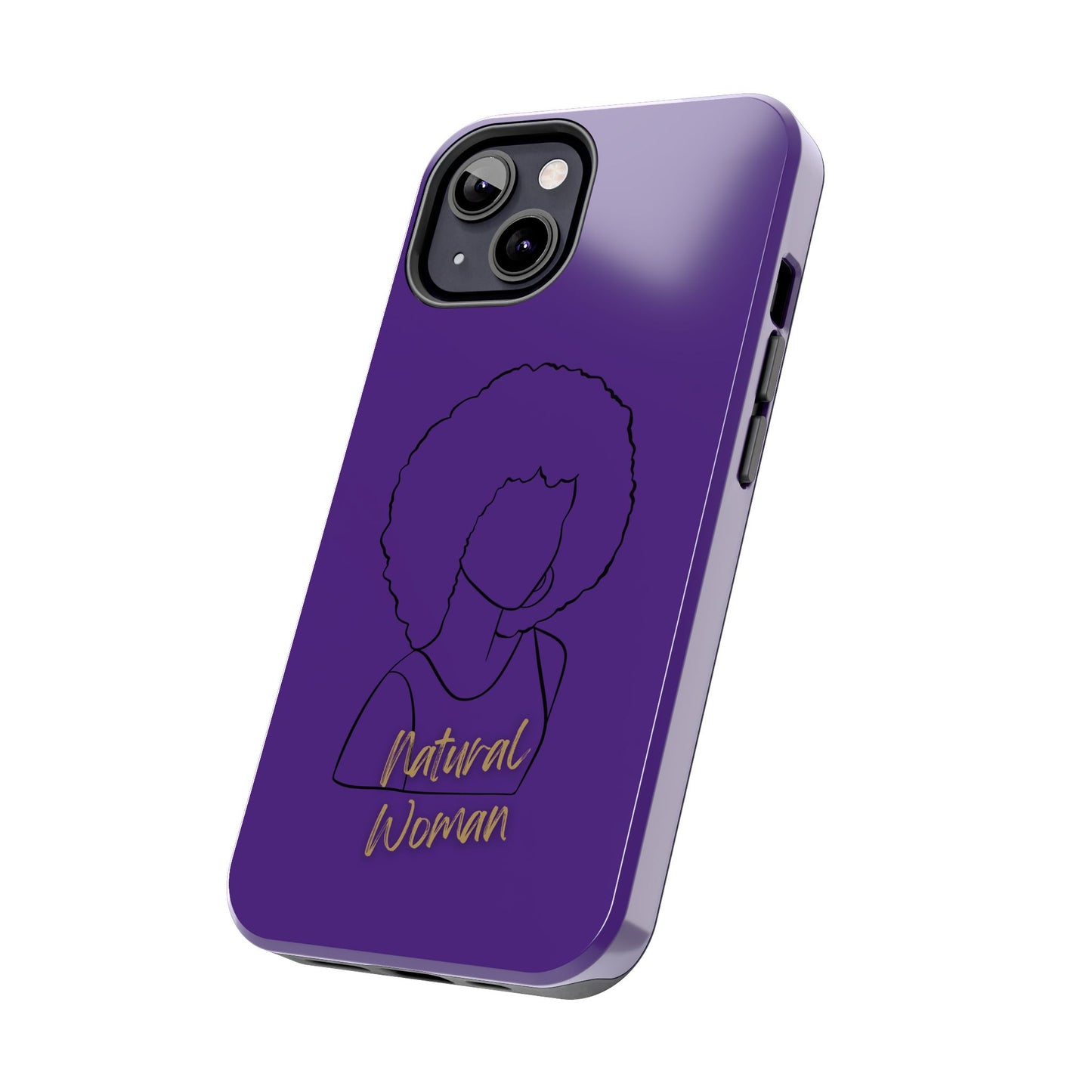 Natural Woman Afro (BL)Tough Phone Cases PURPLE