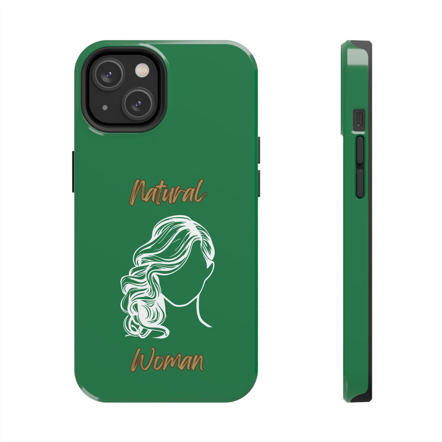 Natural Woman Long Curl (WL)Tough Phone Cases DARK GREEN