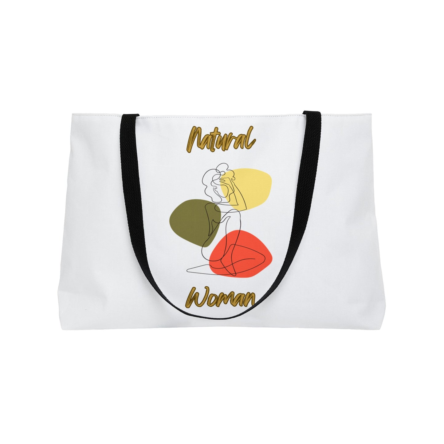 Natural Woman Colorful Pose (BL) Weekender Tote Bag WHITE