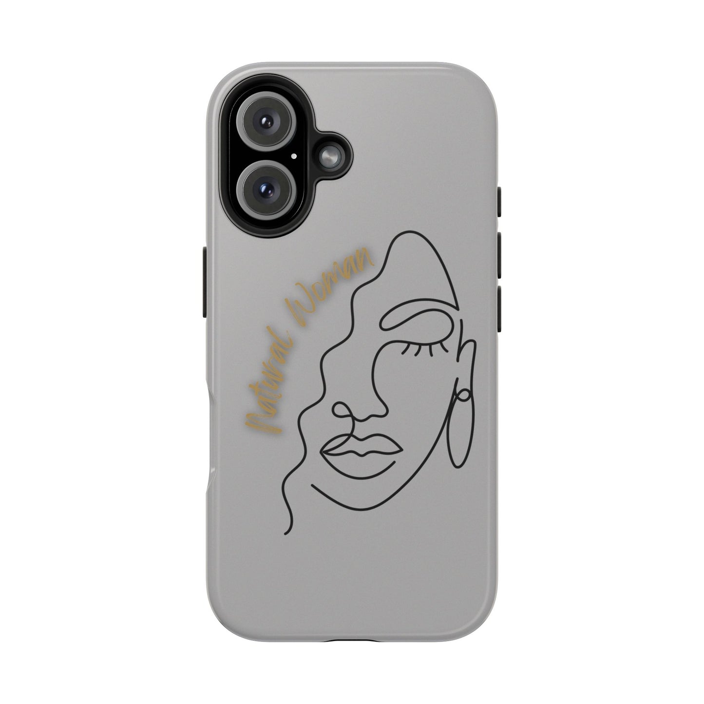 Natural Woman Half Face (BL)Tough Phone Case LIGHT GREY