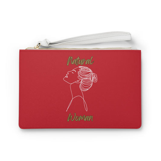 Natural Woman Wet Bun (WL) Clutch Bag DARK RED