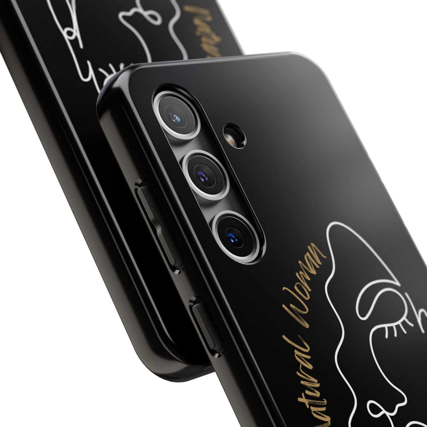 Natural Woman Half Face (WL)Tough Phone Case BLACK