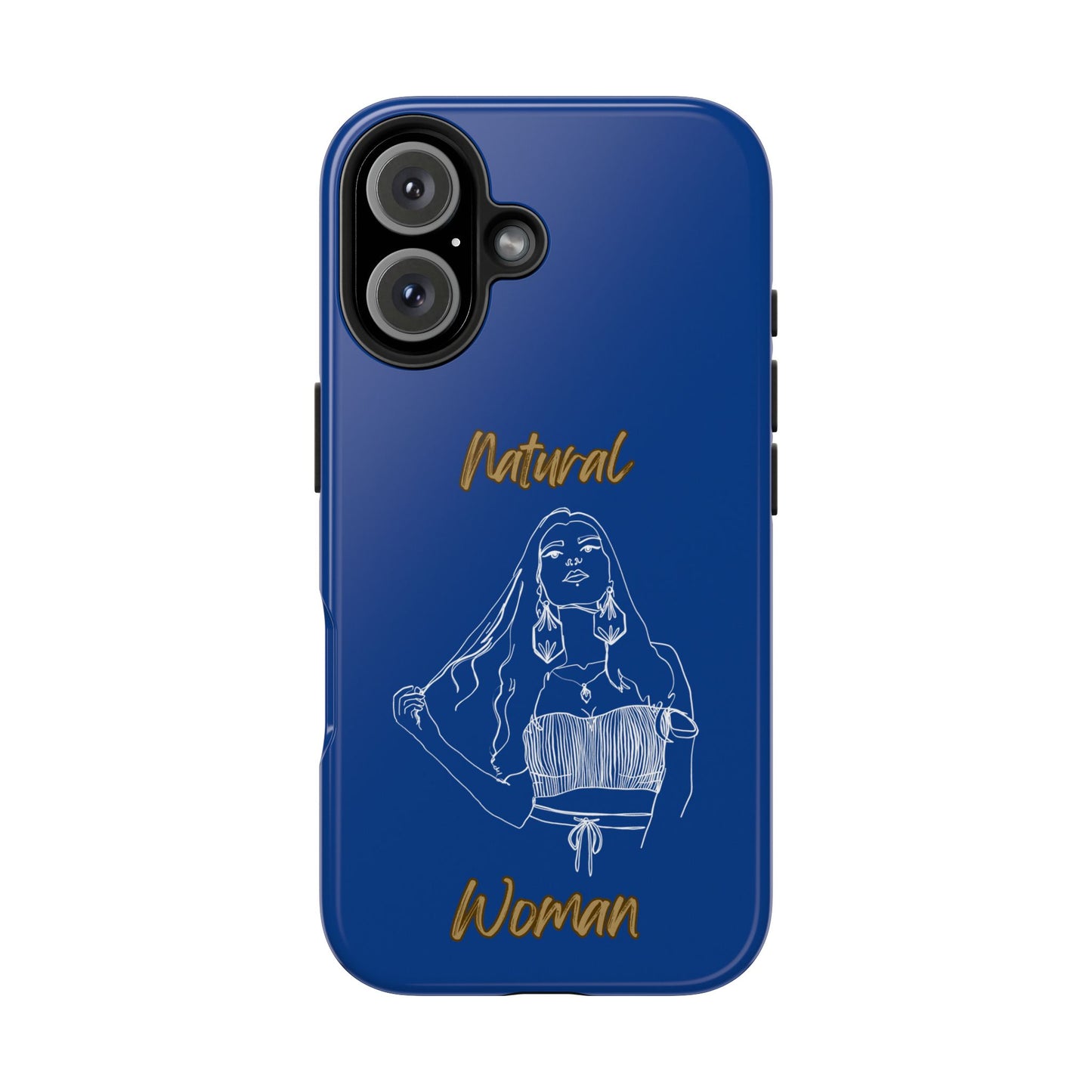 Natural Woman Thinking (WL)Tough Phone Cases DARK BLUE