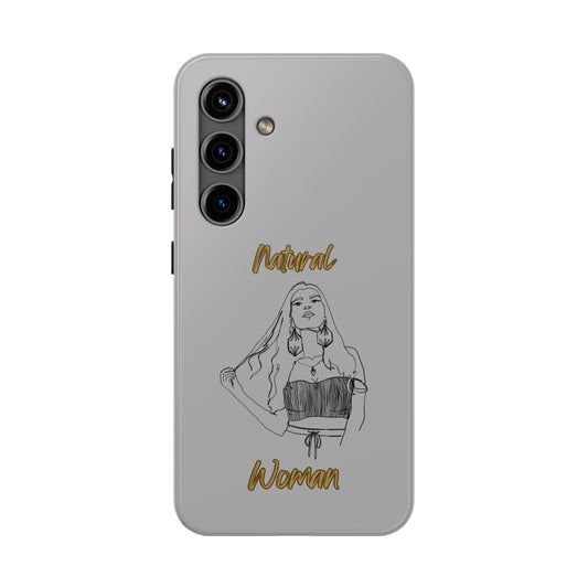 Natural Woman Thinking (BL)Tough Phone Cases LIGHT GREY