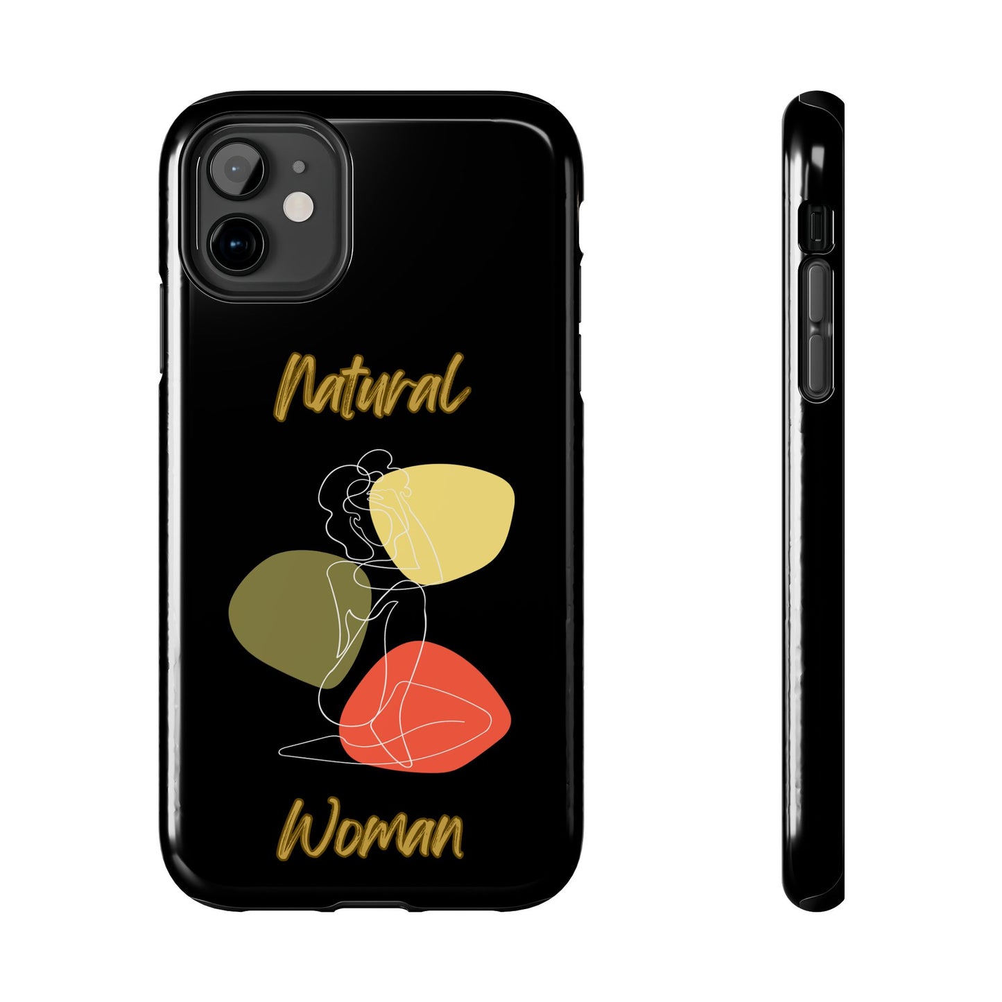 Natural Woman Colorful Pose (WL)Tough Phone Cases BLACK