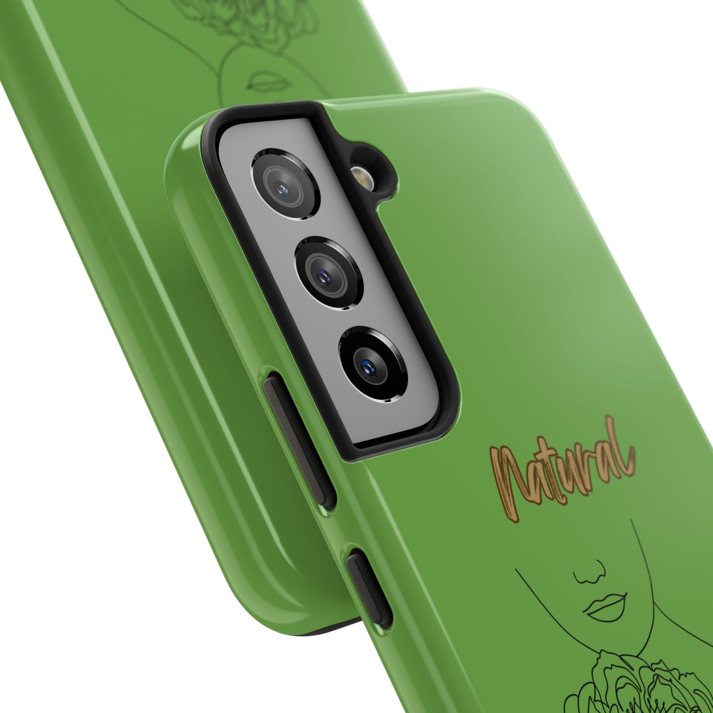 Natural Woman Kissed Flower (BL)Tough Phone Cases GREEN