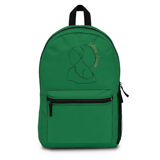 Natural Woman Behind Head Puff (BL) Backpack DARK GREEN