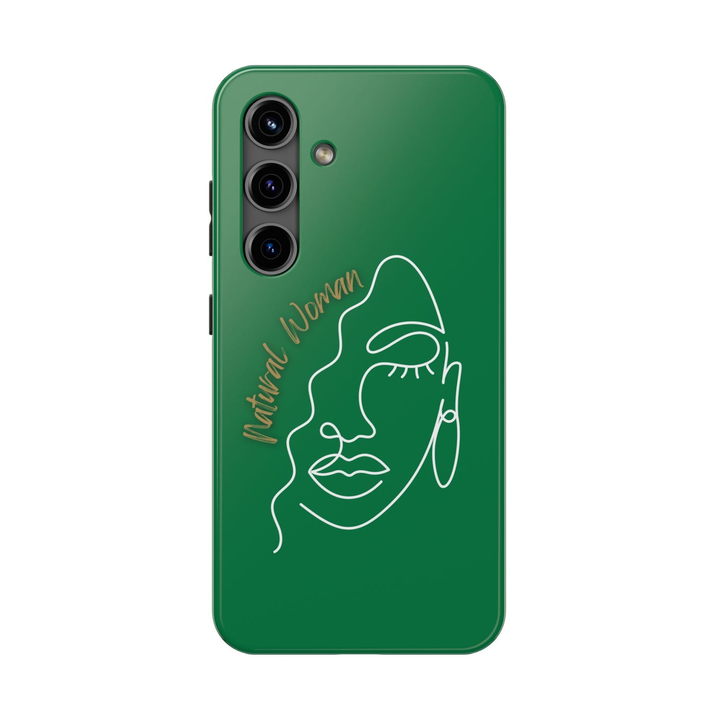 Natural Woman Half Face (WL)Tough Phone Case DARK GREEN