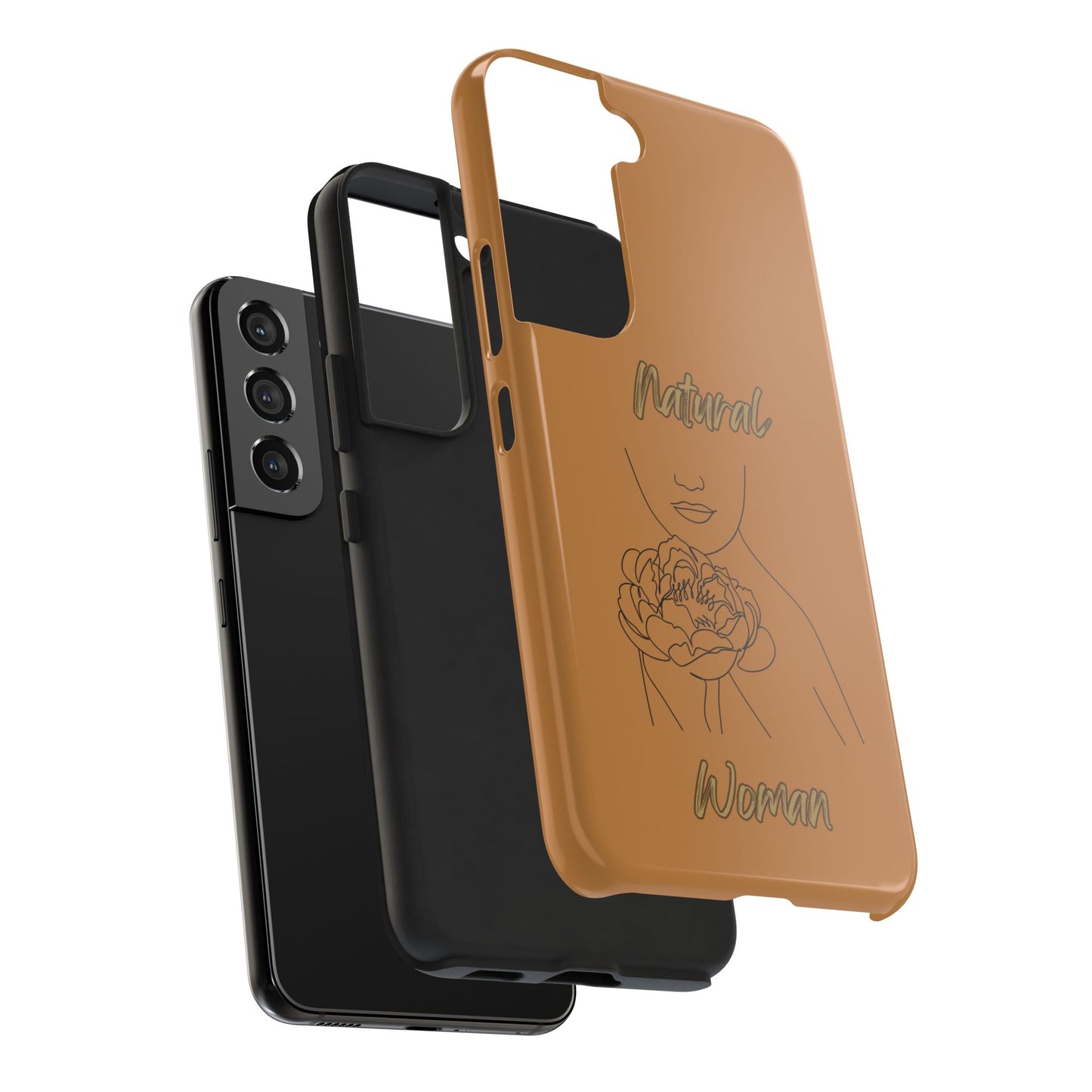 Natural Woman Kissed Flower (BL)Tough Phone Cases LIGHT BROWN