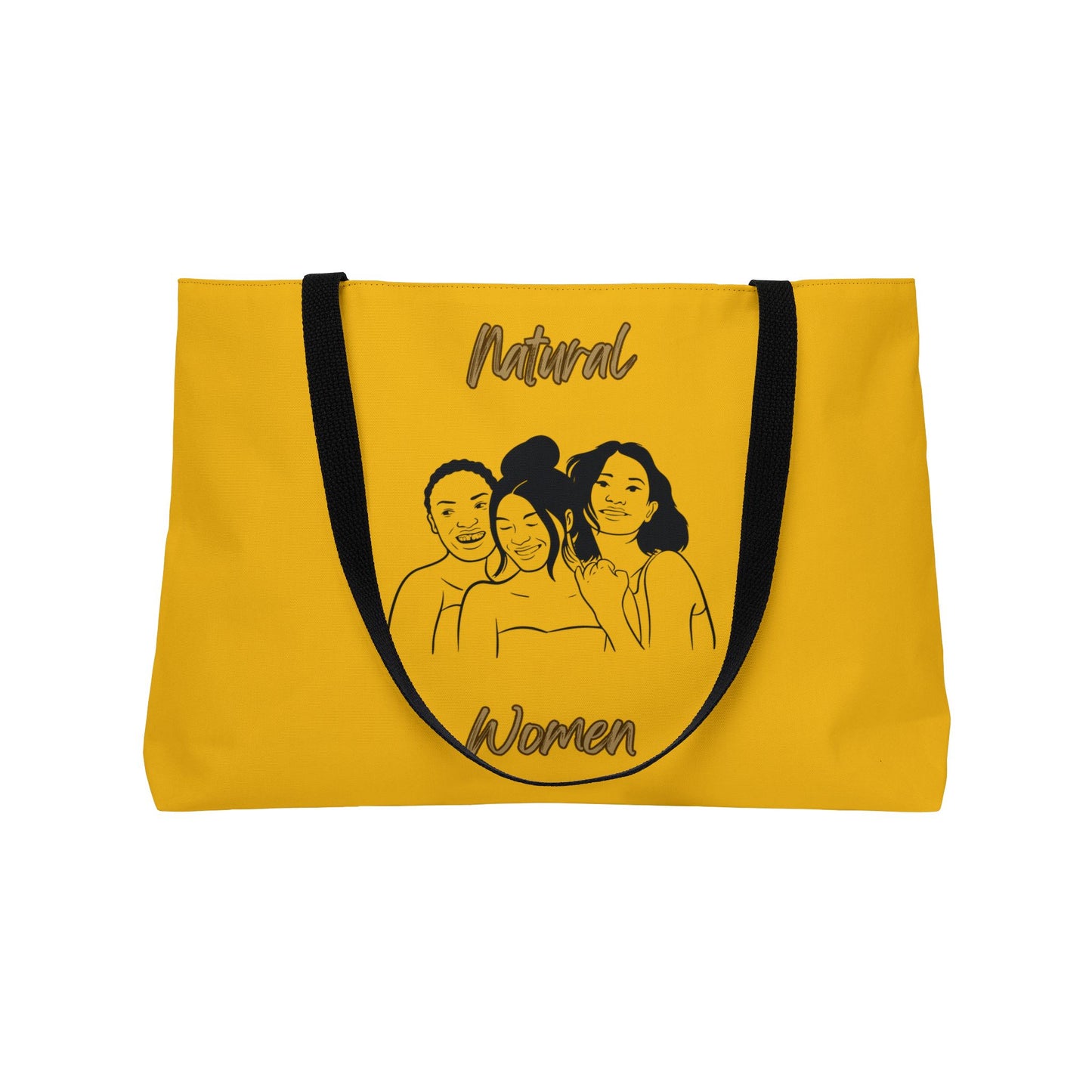 Natural Women Laughing Friends (BL) Weekender Tote Bag YELLOW