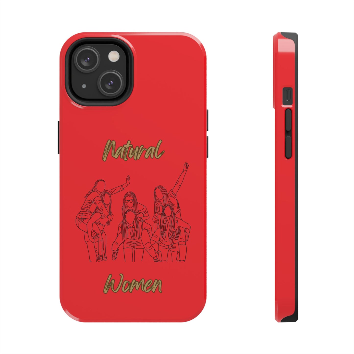 Natural Woman Piggy Back (BL)Tough Phone Cases RED