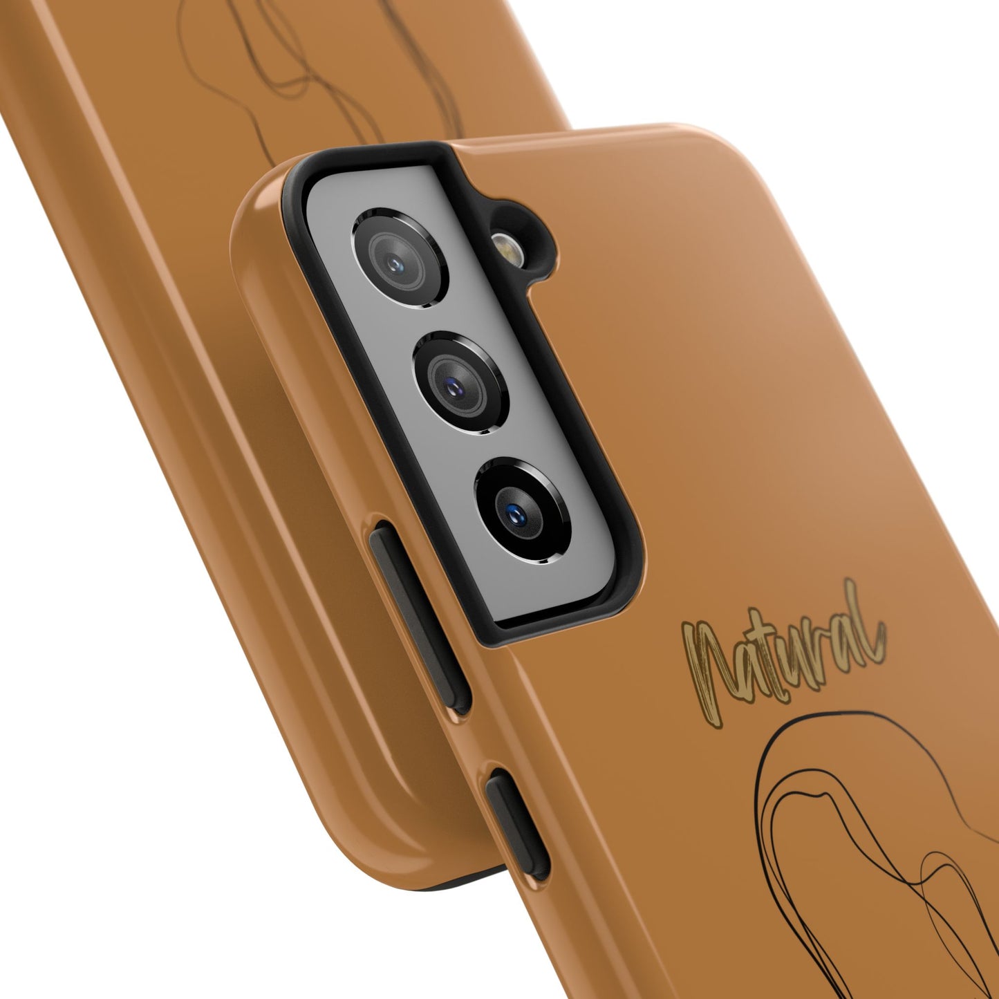Natural Woman Hanging Hair (BL) Tough Phone Cases LIGHT BROWN
