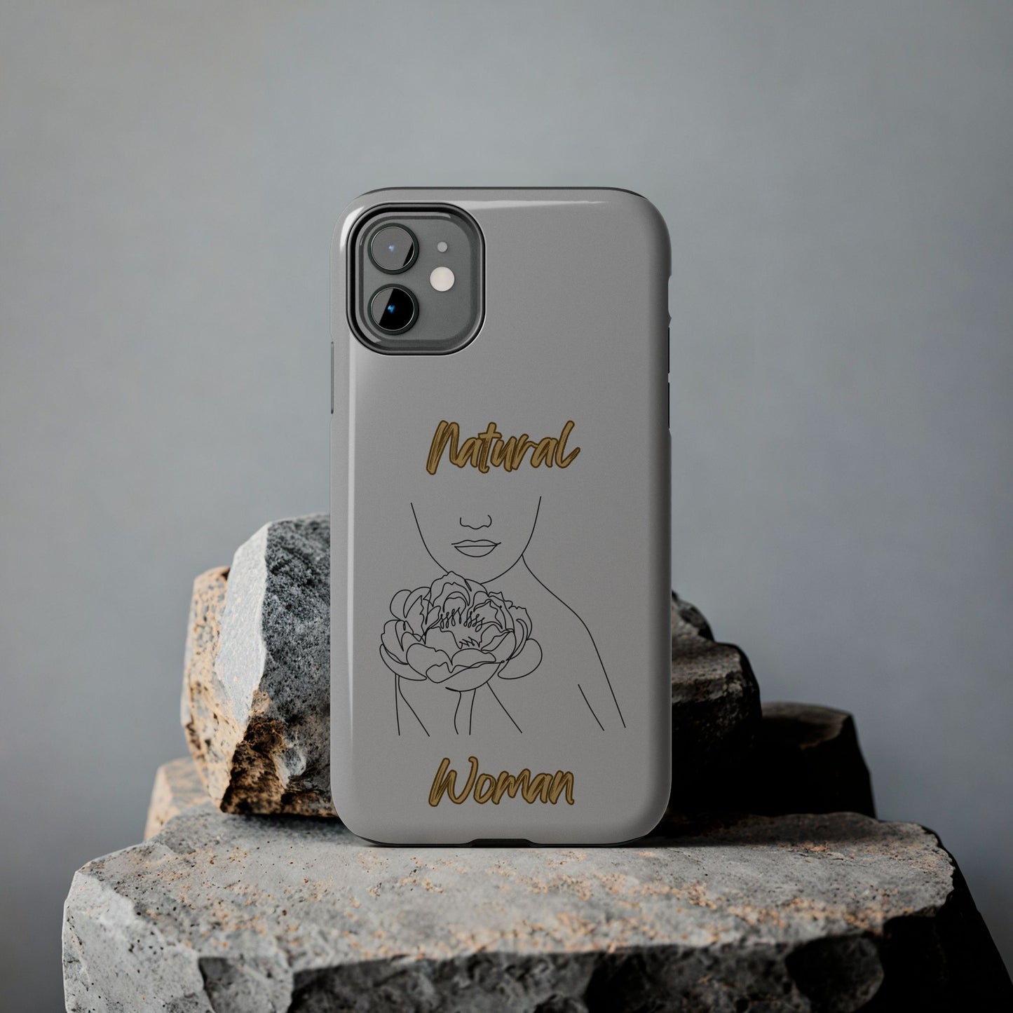 Natural Woman Kissed Flower (BL)Tough Phone Cases LIGHT GREY