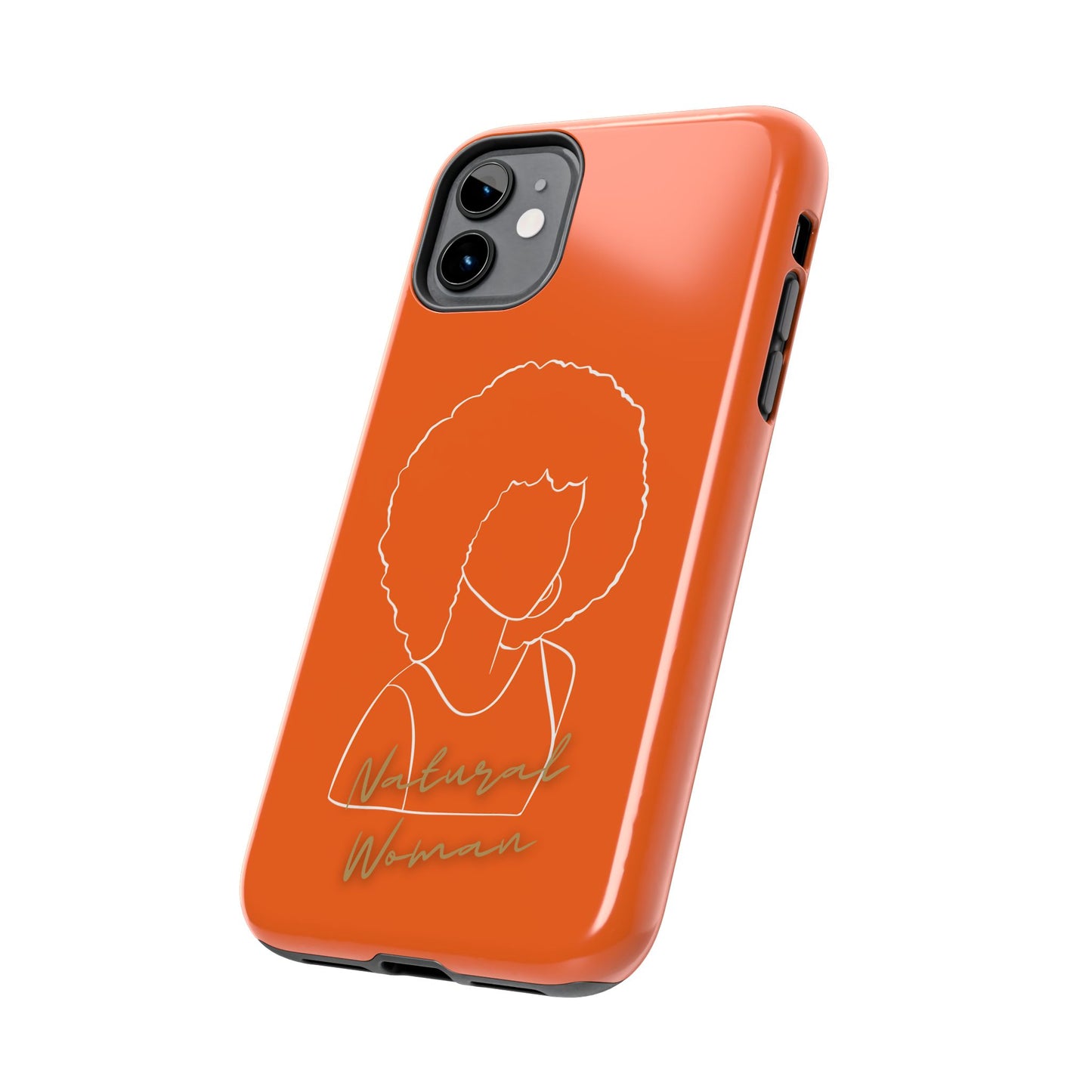 Natural Woman Afro (WL)Tough Phone Cases ORANGE