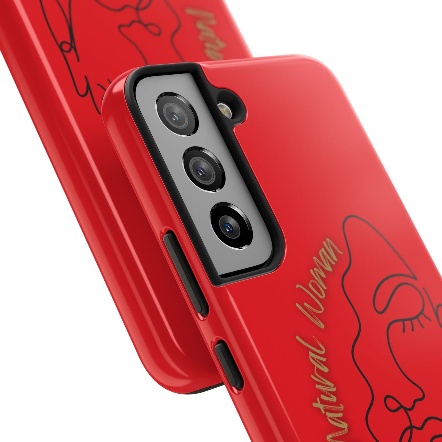 Natural Woman Half Face (BL)Tough Phone Case RED