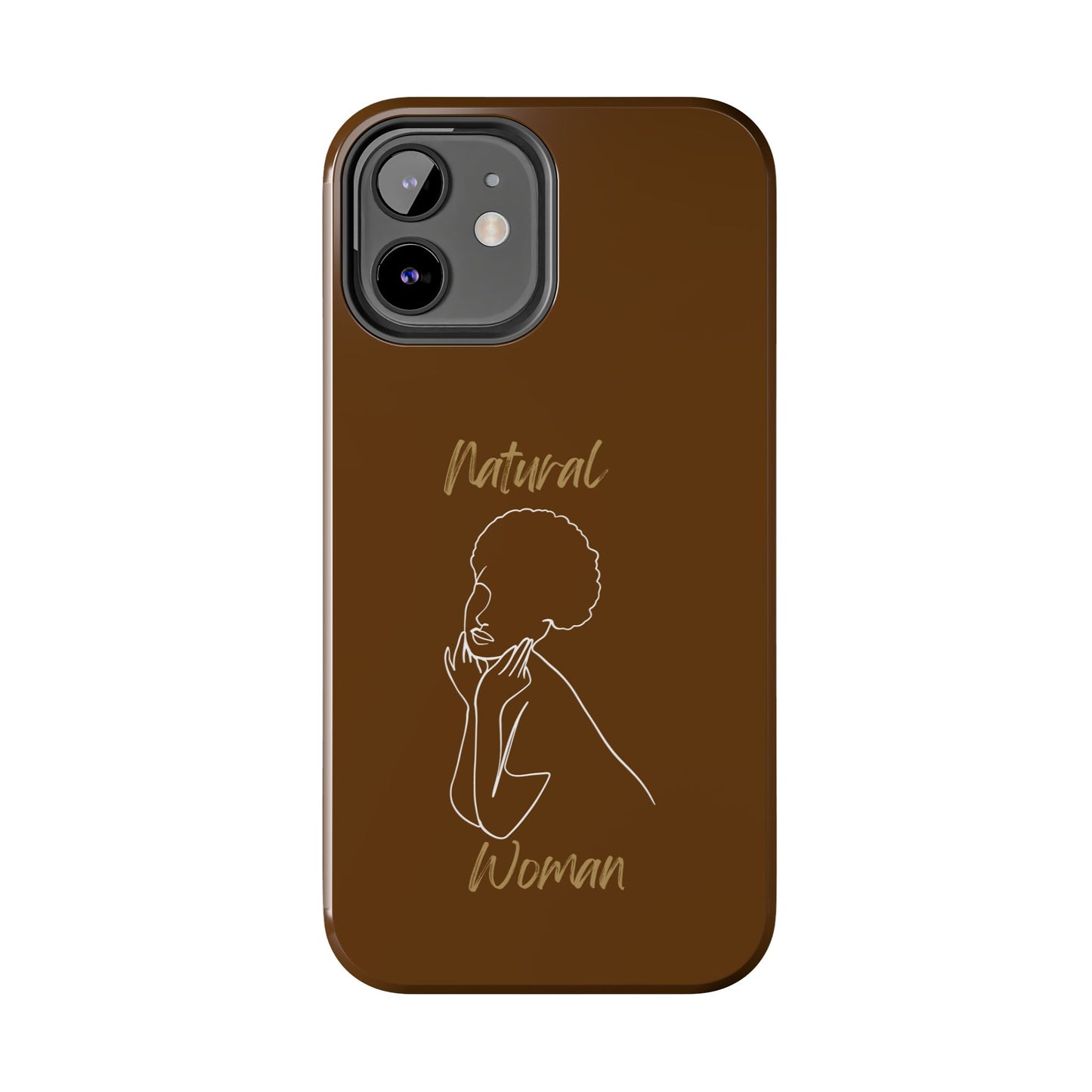 Natural Woman Cute Afro(WL)Tough Phone Cases BROWN