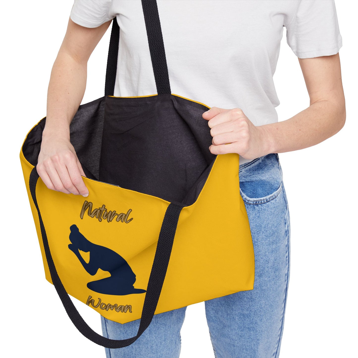 Natural Woman Pray (BL) Weekender Tote Bag YELLOW