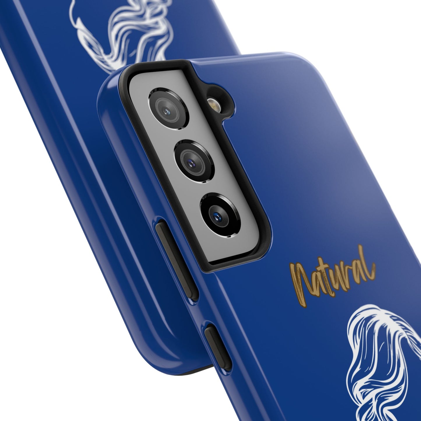 Natural Woman Long Curl (WL)Tough Phone Cases DARK BLUE