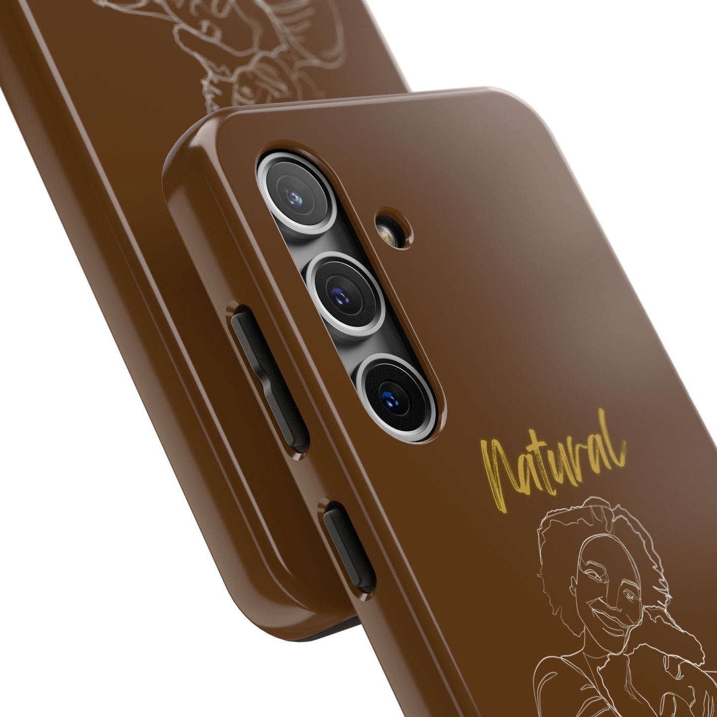 Natural Woman Loving Embrace (WL)Tough Phone Cases BROWN