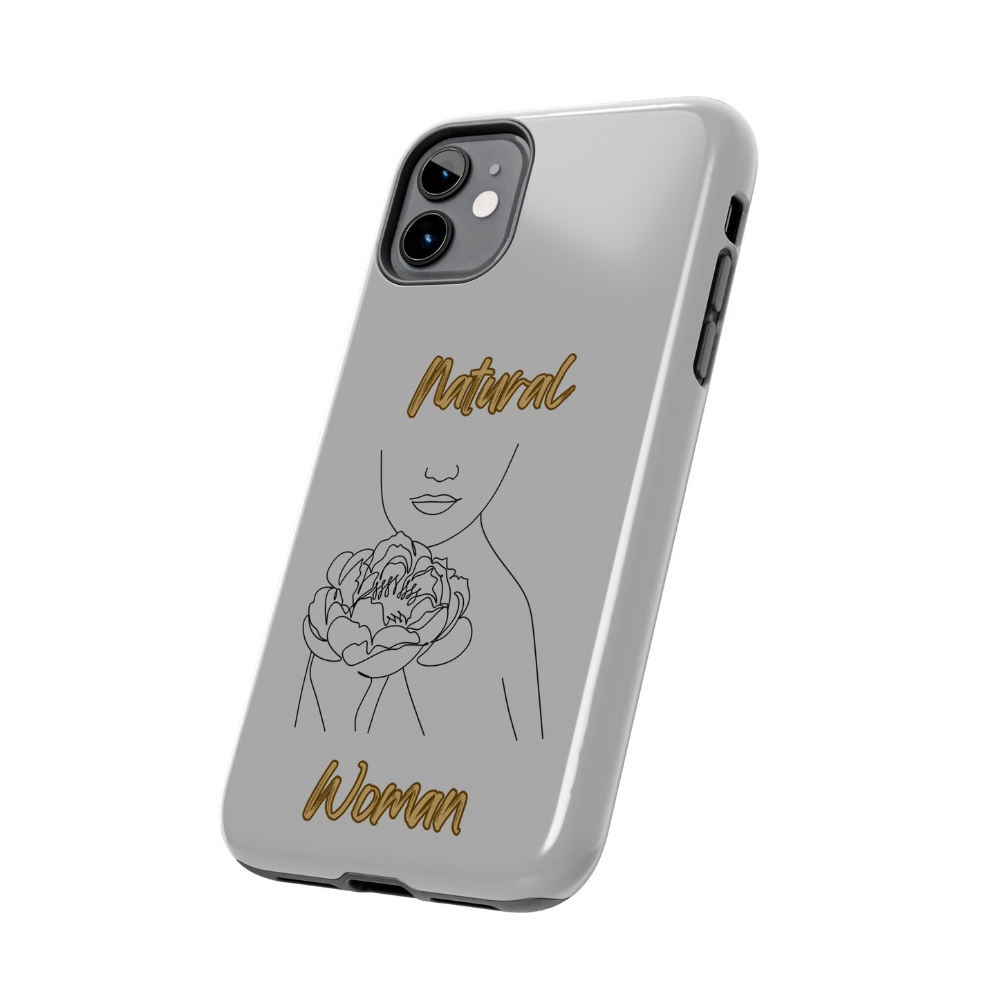Natural Woman Kissed Flower (BL)Tough Phone Cases LIGHT GREY