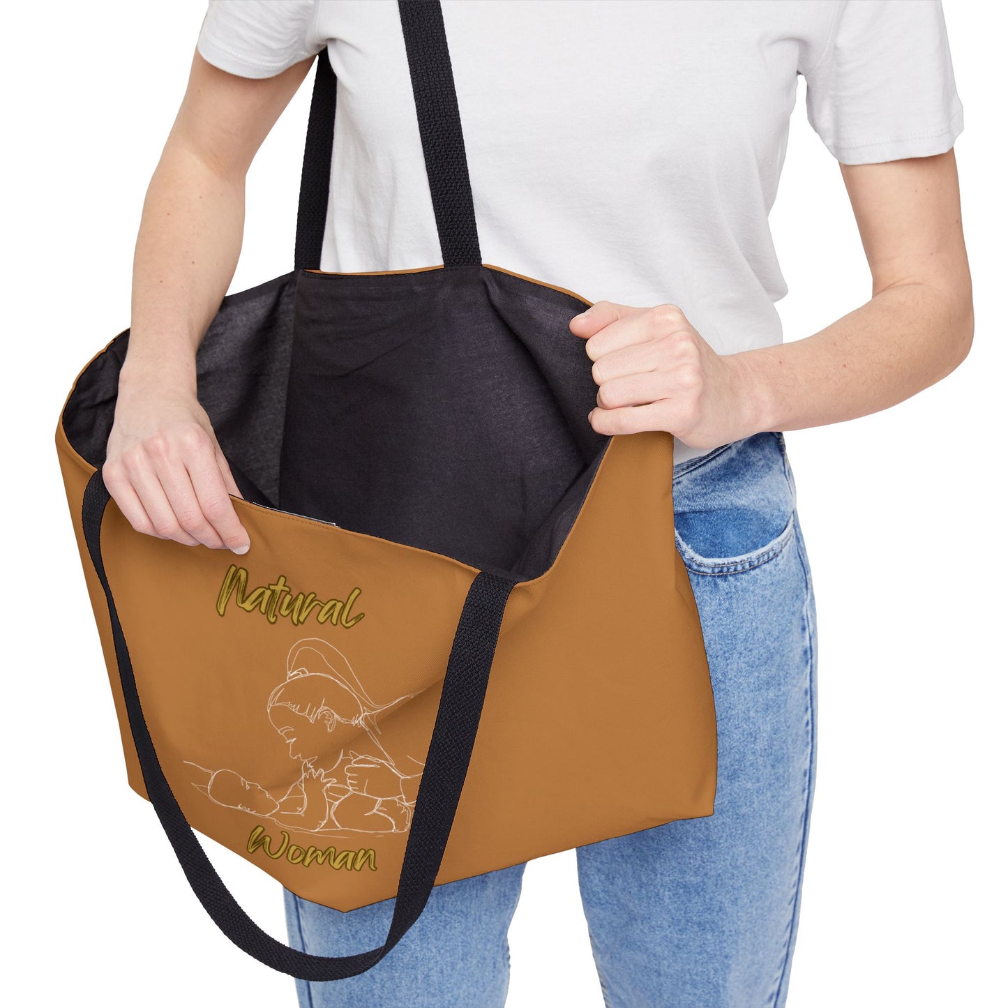 Natural Woman New Life (WL) Weekender Tote Bag LIGHT BROWN