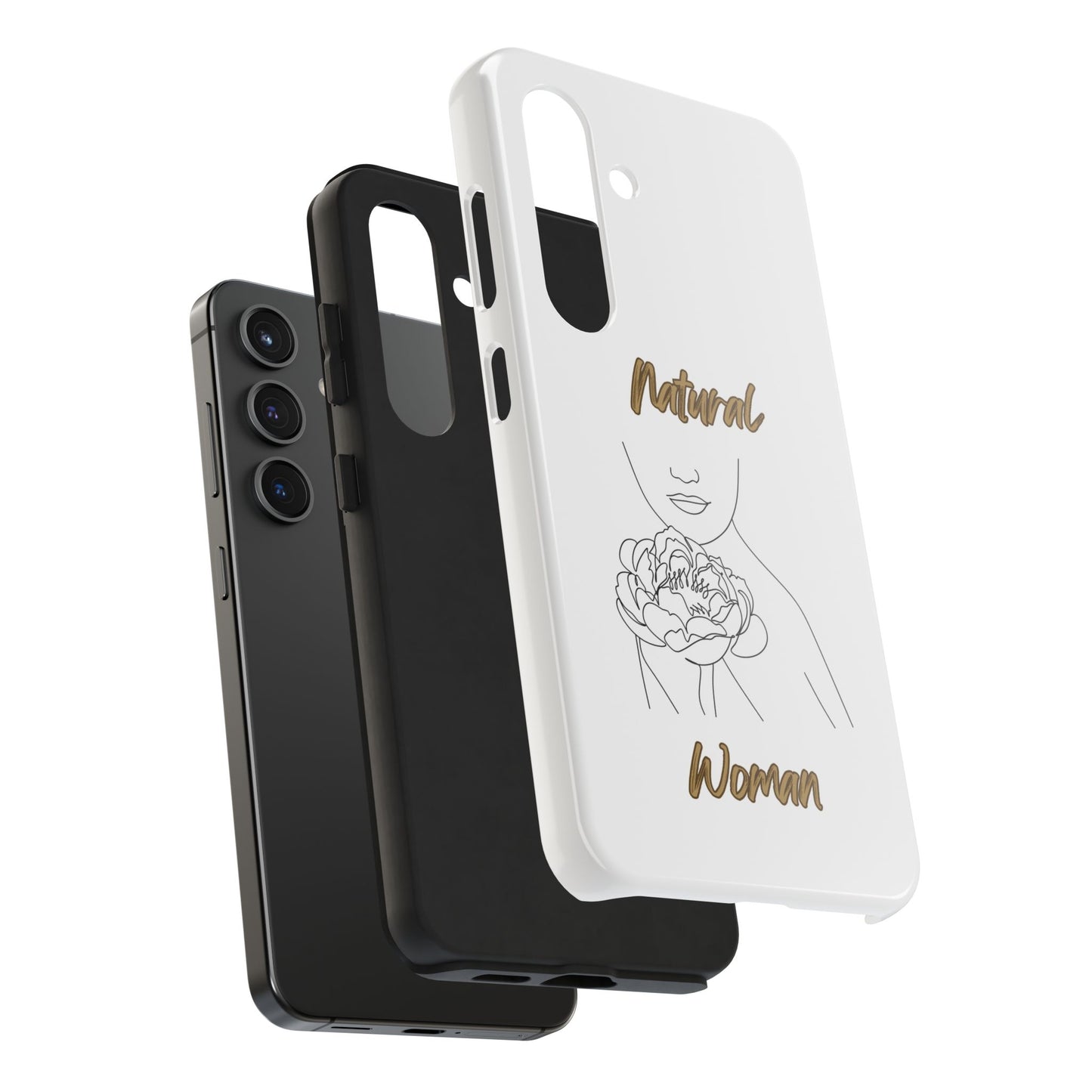 Natural Woman Kissed Flower (BL)Tough Phone Cases WHITE