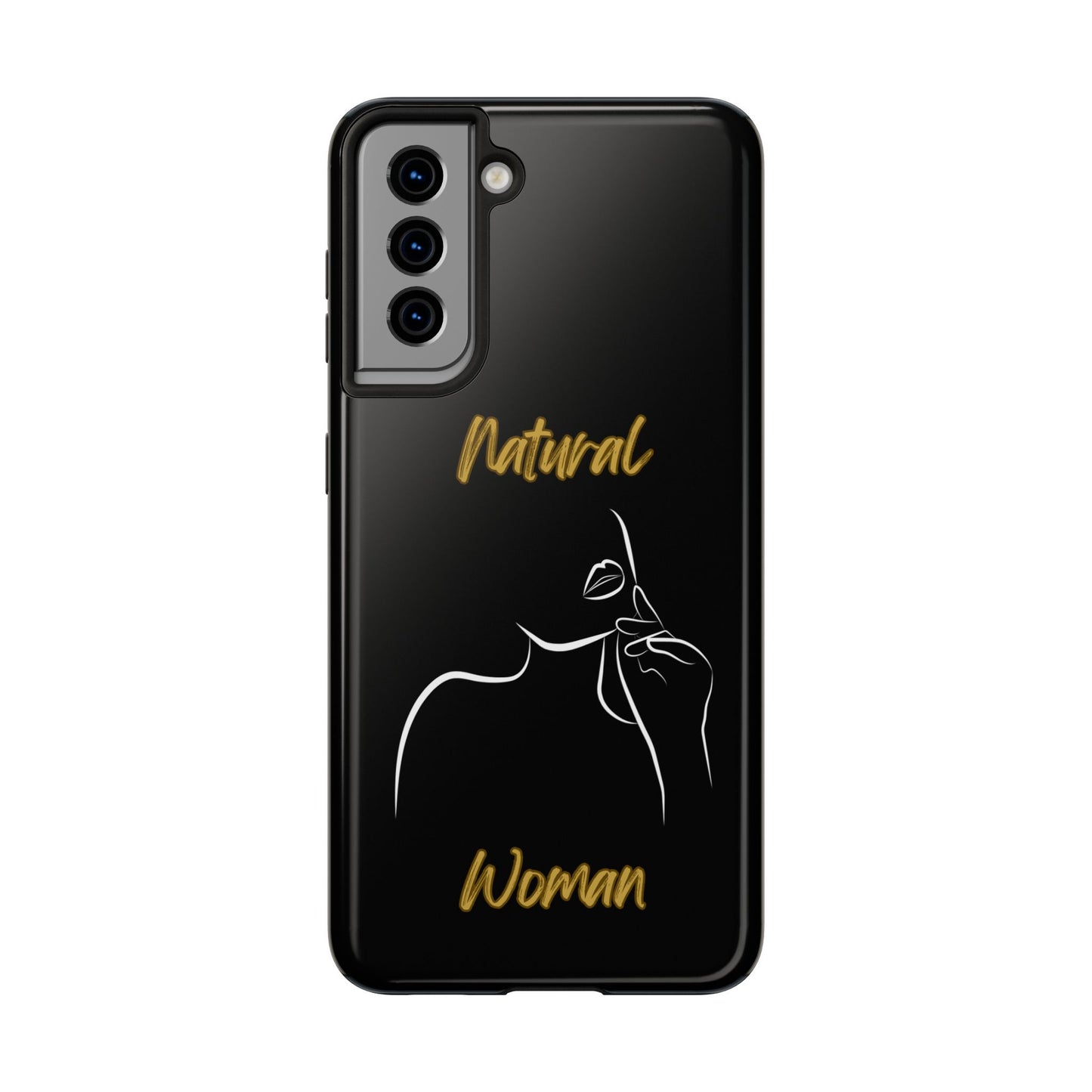 Natural Woman Chin Up (WL)Tough Phone Cases BLACK