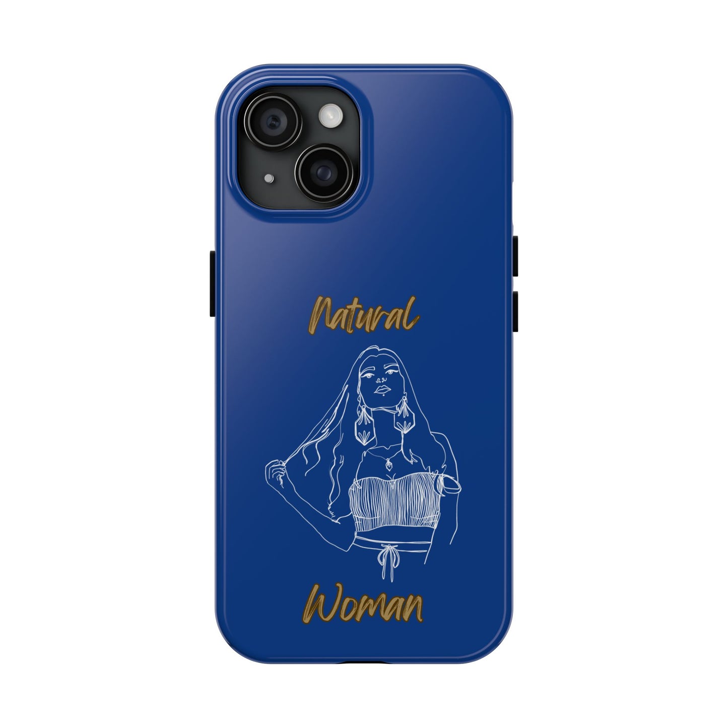 Natural Woman Thinking (WL)Tough Phone Cases DARK BLUE