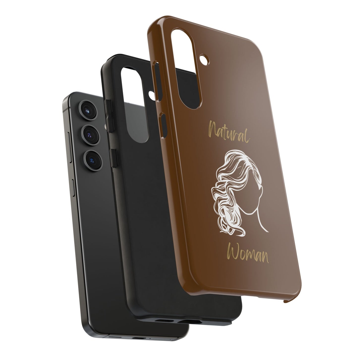 Natural Woman Long Curl (WL)Tough Phone Cases BROWN