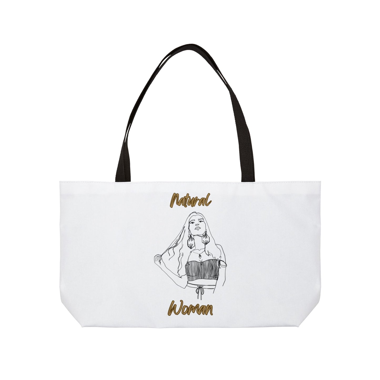 Natural Woman Thinking (BL) Weekender Tote Bag WHITE
